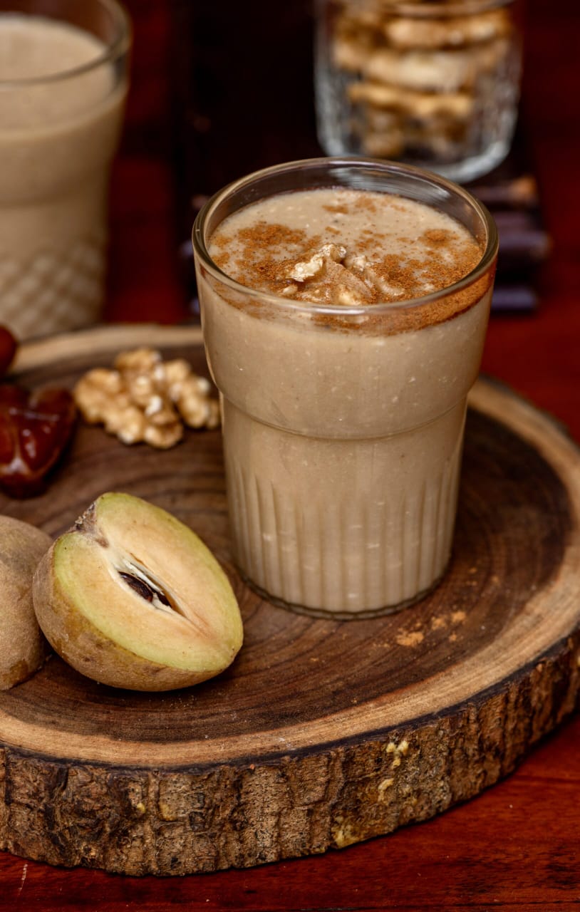 Chickoo Chocolate Shake